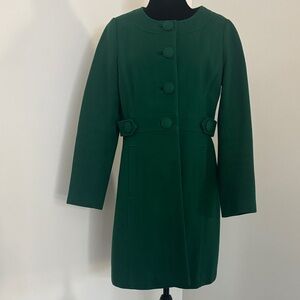 Banana Republic Green Long Sleeve Dress Coat